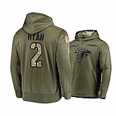 Nike Falcons 2 Matt Ryan 2019 Salute To Service Stitched Hooded Sweatshirt,baseball caps,new era cap wholesale,wholesale hats
